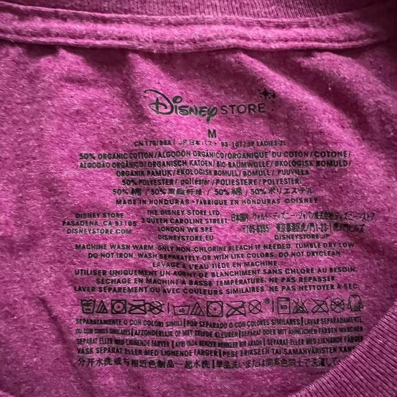Disney Store Mickey & Minnie all over print purple Love t-shirt size medium - Picture 5 of 7